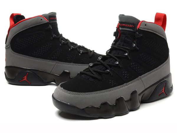 Nike Air Jordan 9 черно-серые с красным (40-46)