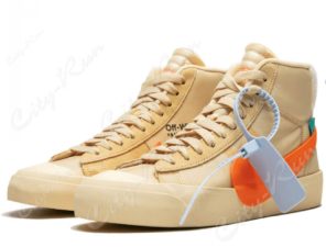 Off White x Nike Blazer Mid оранжевые (40-44)