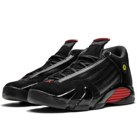 Nike Air Jordan 14 Retro черные с красным кожа-нубук мужские (40-44)