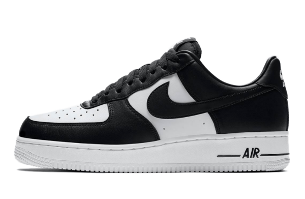 Nike Air Force 1 Low Tuxedo черно-белые кожаные мужские (40-44)