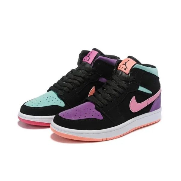 Nike Air Jordan 1 Mid разноцветные нубук женские (36-40)