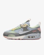 Nike Air Max 90 Futura голубые с серым замшевые женские (35-39)